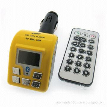 Bluetooth Car MP3 Player with 87.5 to 108.0MHz Frequency Range